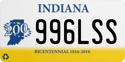 IN license plate 996LSS