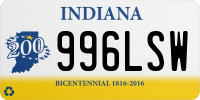 IN license plate 996LSW