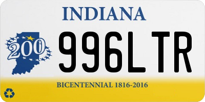 IN license plate 996LTR