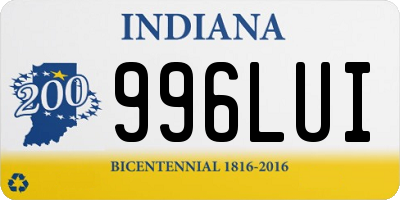 IN license plate 996LUI