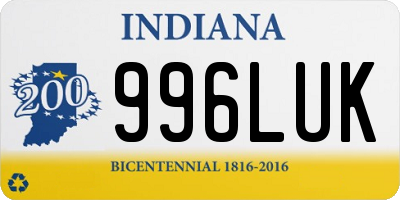 IN license plate 996LUK