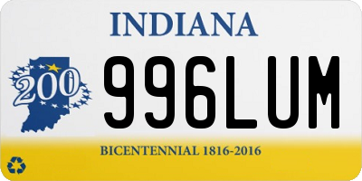 IN license plate 996LUM