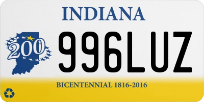 IN license plate 996LUZ