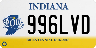 IN license plate 996LVD