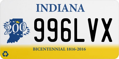 IN license plate 996LVX