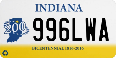 IN license plate 996LWA