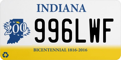 IN license plate 996LWF