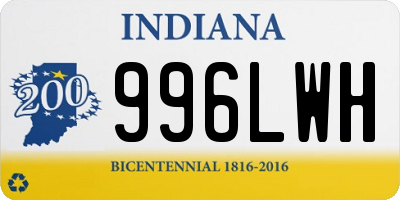 IN license plate 996LWH