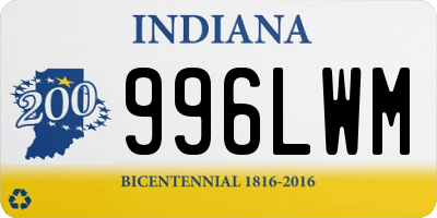 IN license plate 996LWM