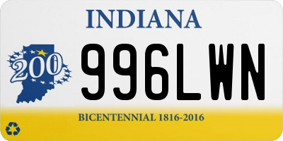 IN license plate 996LWN