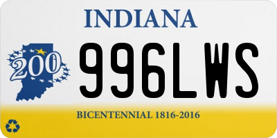 IN license plate 996LWS