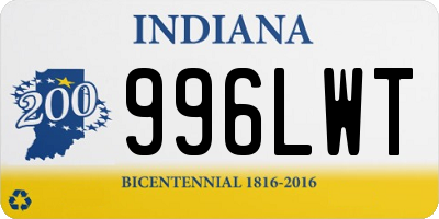 IN license plate 996LWT