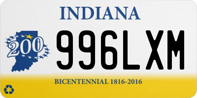 IN license plate 996LXM