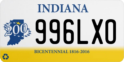 IN license plate 996LXO