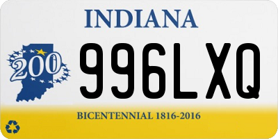 IN license plate 996LXQ