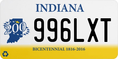 IN license plate 996LXT