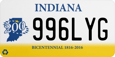 IN license plate 996LYG