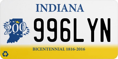 IN license plate 996LYN