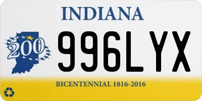 IN license plate 996LYX