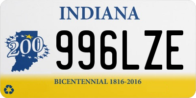 IN license plate 996LZE