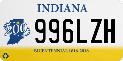 IN license plate 996LZH