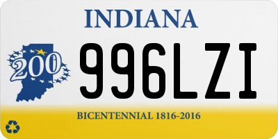 IN license plate 996LZI