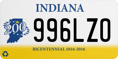 IN license plate 996LZO