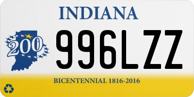 IN license plate 996LZZ