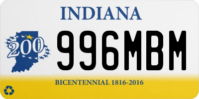 IN license plate 996MBM