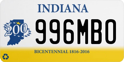 IN license plate 996MBO