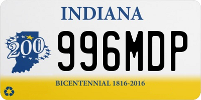 IN license plate 996MDP