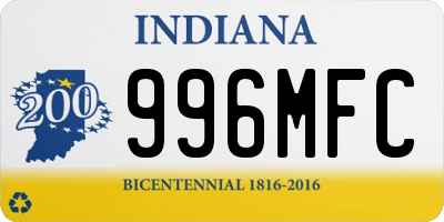 IN license plate 996MFC