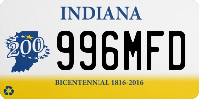 IN license plate 996MFD
