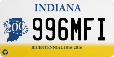 IN license plate 996MFI