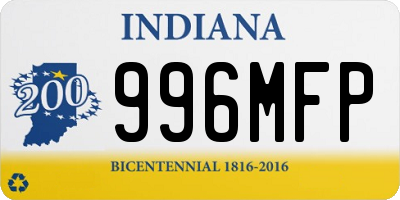 IN license plate 996MFP