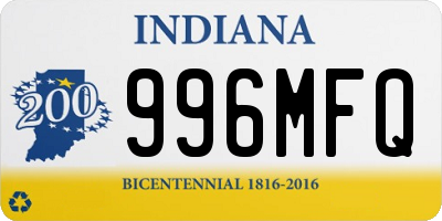 IN license plate 996MFQ
