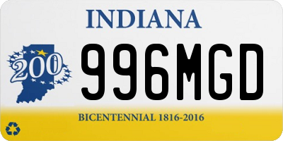 IN license plate 996MGD