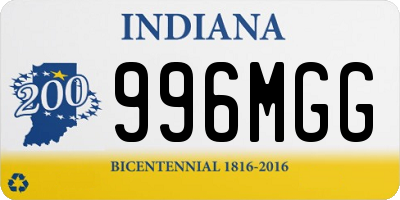 IN license plate 996MGG