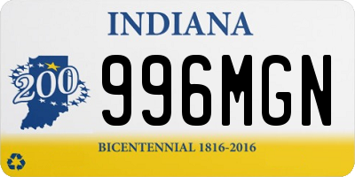 IN license plate 996MGN