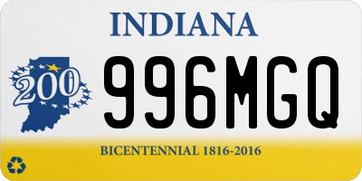 IN license plate 996MGQ