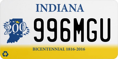 IN license plate 996MGU