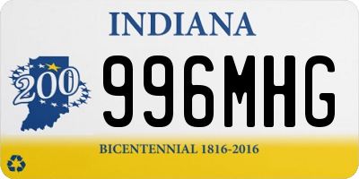 IN license plate 996MHG