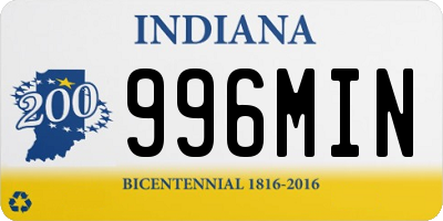 IN license plate 996MIN