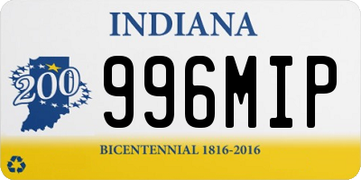 IN license plate 996MIP