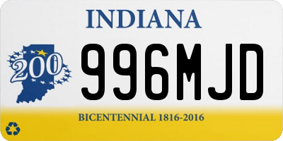 IN license plate 996MJD