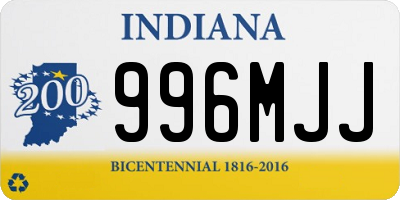 IN license plate 996MJJ