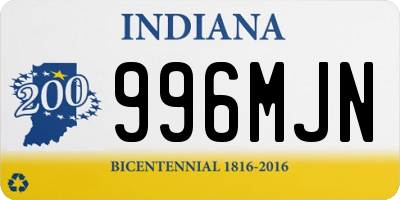 IN license plate 996MJN