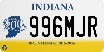 IN license plate 996MJR