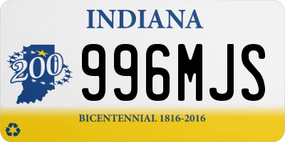 IN license plate 996MJS