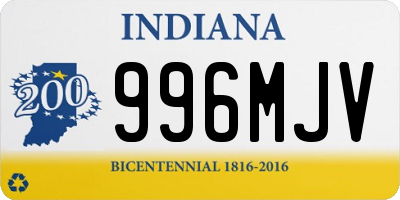 IN license plate 996MJV